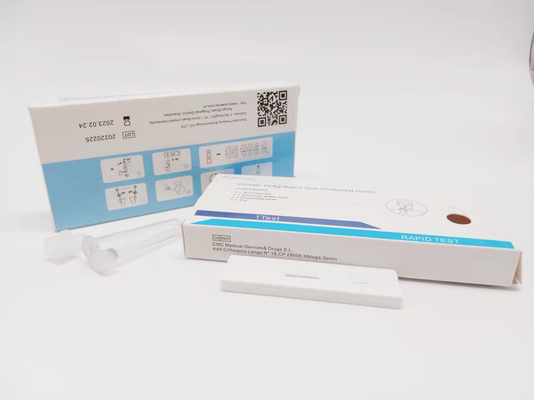 ISO 13485 κολλοειδές χρυσό Covid 19 εξαρτήσεις δοκιμής μόνες - ενιαία συσκευασία δοκιμής